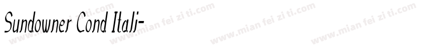 Sundowner Cond Itali字体转换